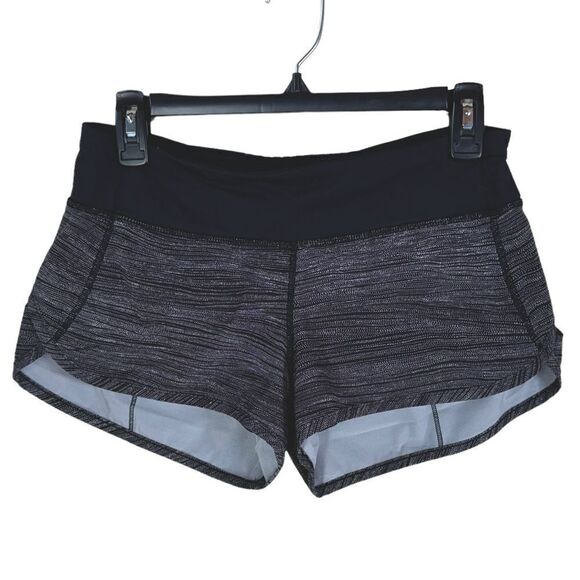 Lululemon Speed Short For Running Fall Net White Black/Black Activewear Workout - Picture 3 of 10